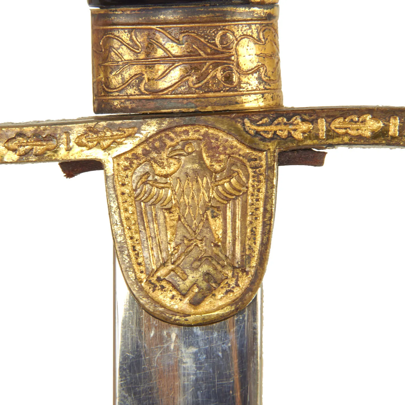 Original German WWII Officer's Dove Head Sword with Scabbard by ALCOSO of Solingen circa 1936 - 1940 with Scabbard