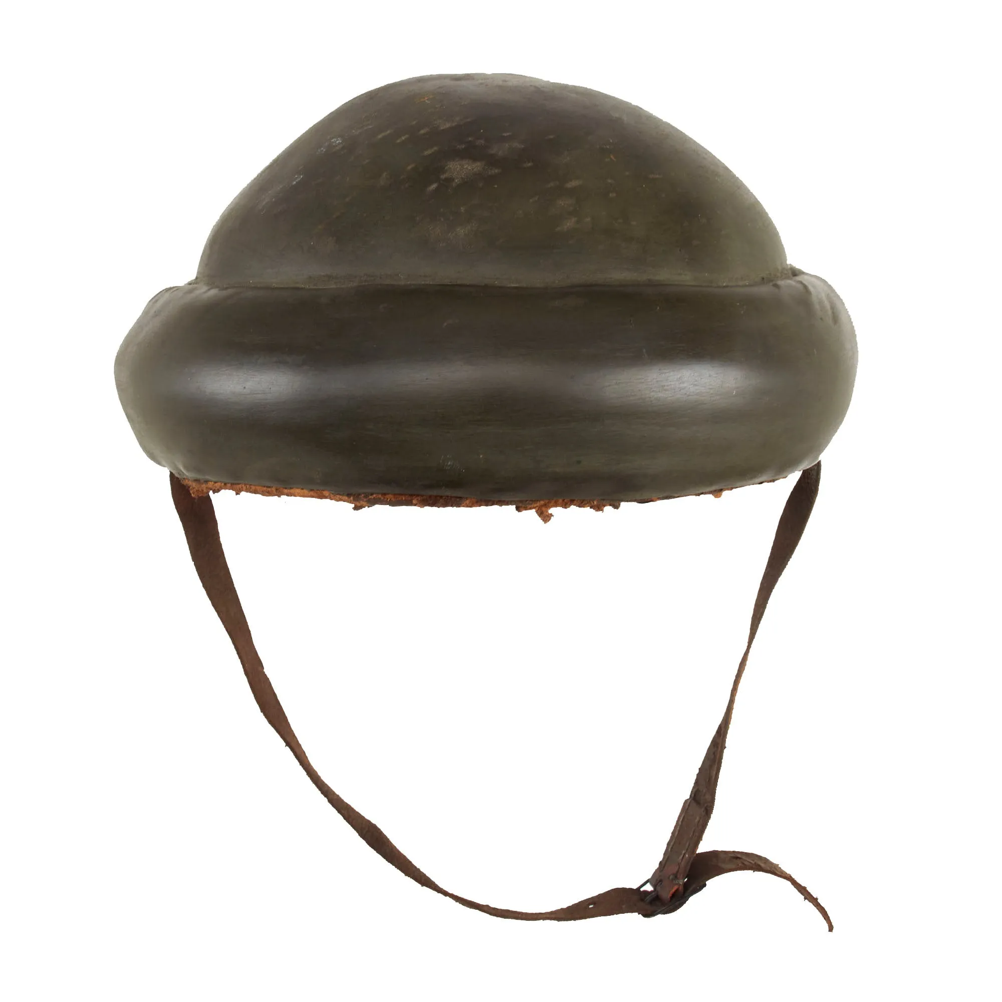 Original Imperial German WWI Panzer Tanker Lederschutzhelm Leather Crash Helmet - Formerly Part of the A.A.F. Tank Museum