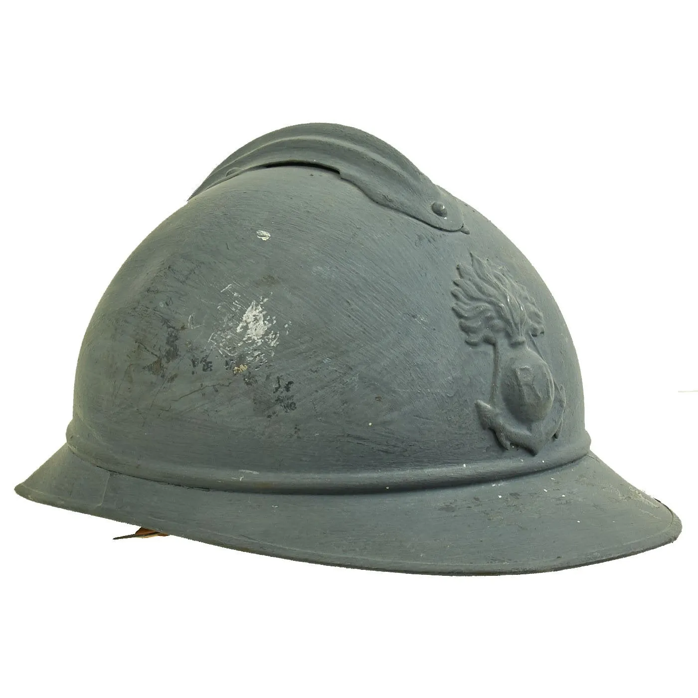 Original Rare French WWI Colonial Infantry & Navy Model 1915 Adrian Helmet