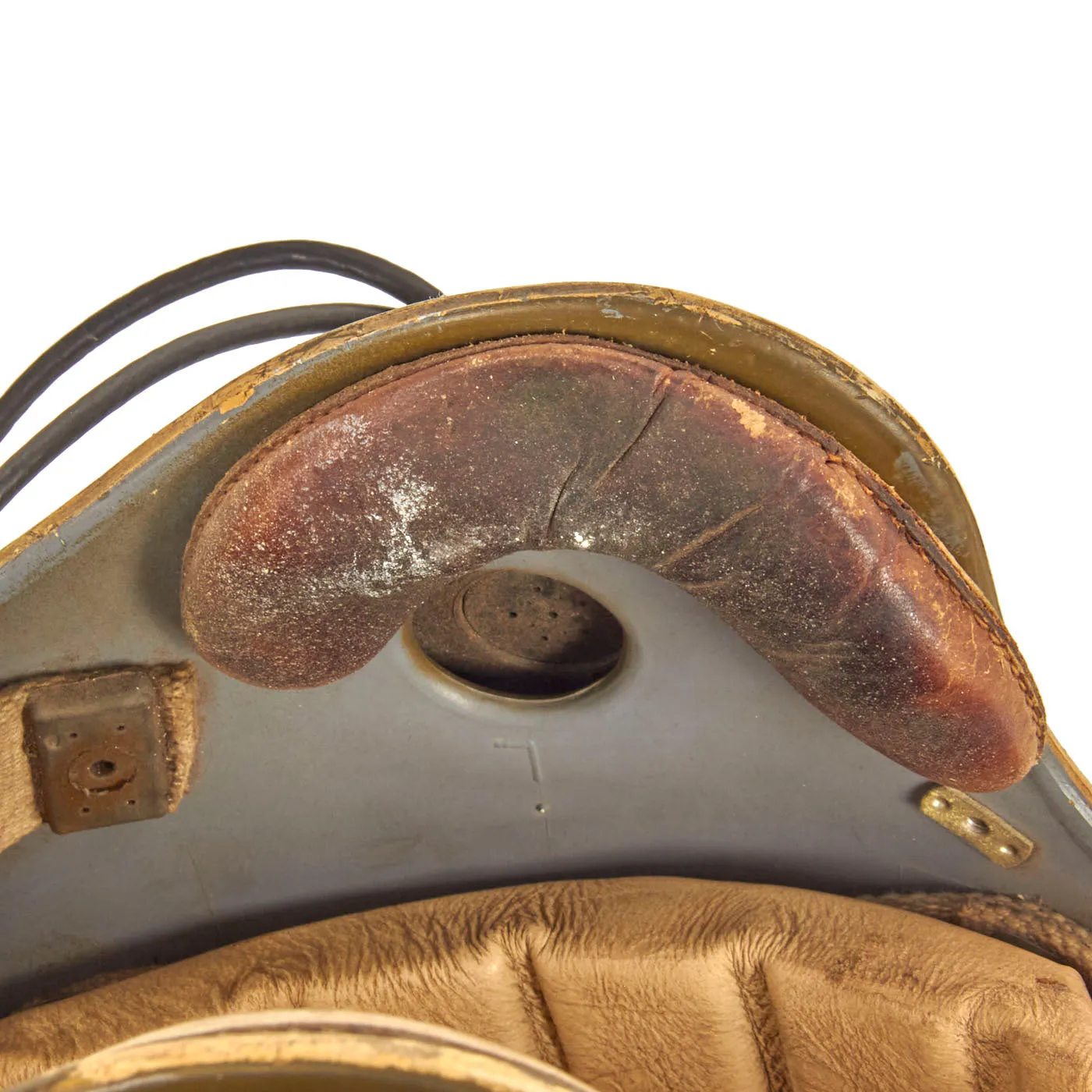 Original U.S. Korean War / Early Vietnam War Tanker Helmet by Spalding - Converted Football Helmet