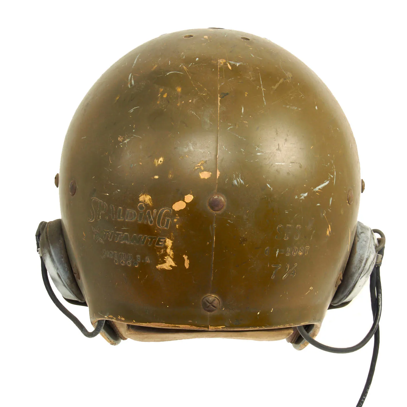 Original U.S. Korean War / Early Vietnam War Tanker Helmet by Spalding - Converted Football Helmet