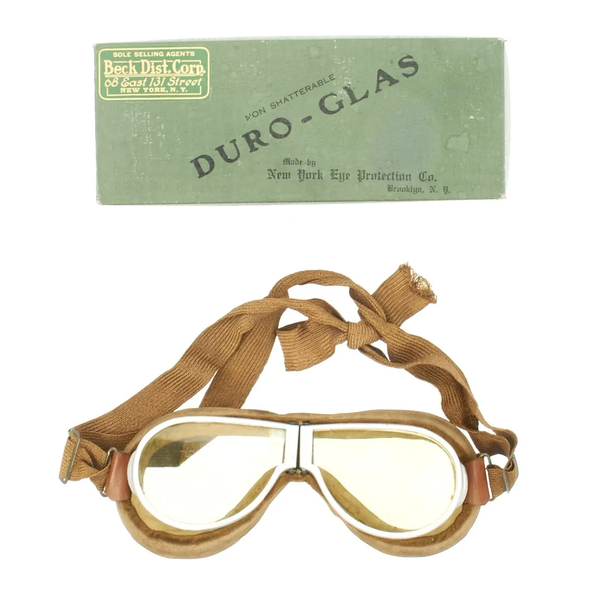 Original U.S. Pre-WWII Duro-Glas M38 Tank Google by New York Eye Protection Company