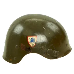 Original U.S. WWII Experimental Liner, Helmet, M-1, Crash -  T19E1 Tank Crew Helmet Liner With USMA West Point Decals