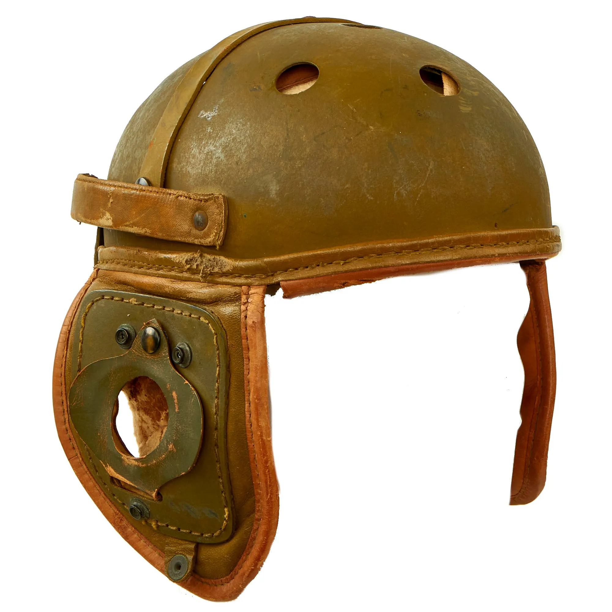 Original U.S. WWII M38 Tanker Helmet by Rawlings Manufacturing Co - Size 7 ½