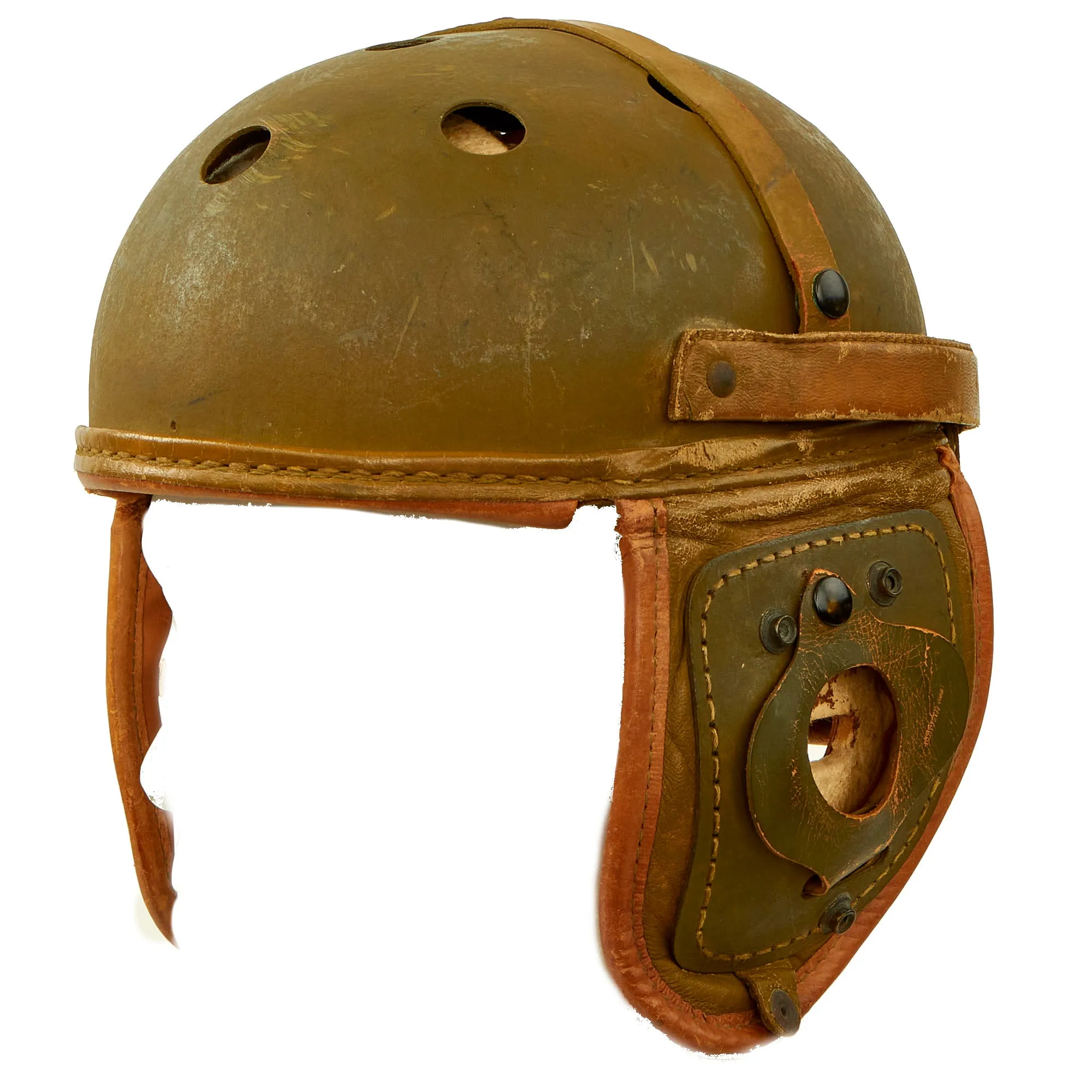 Original U.S. WWII M38 Tanker Helmet by Rawlings Manufacturing Co - Size 7 ½