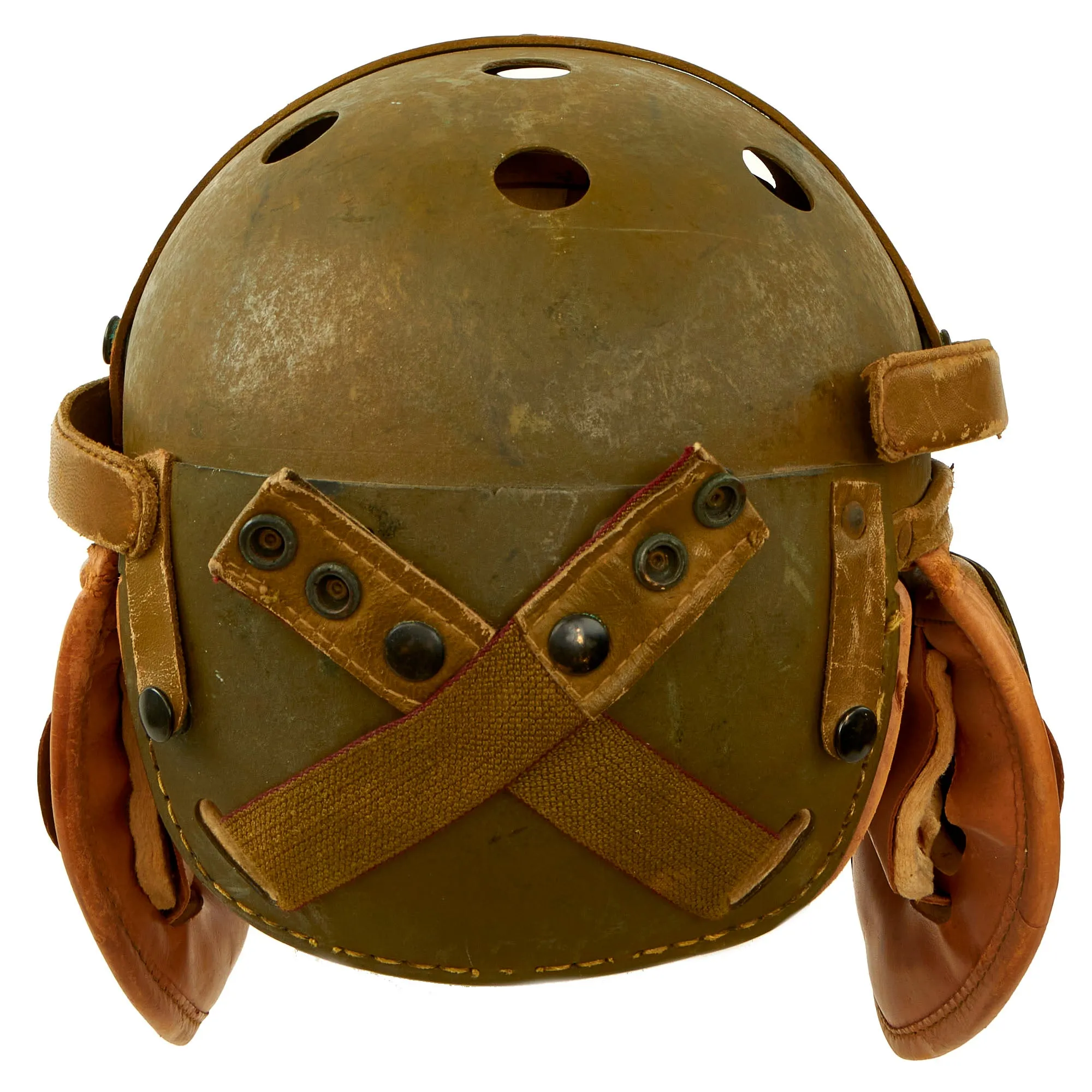 Original U.S. WWII M38 Tanker Helmet by Rawlings Manufacturing Co - Size 7 ½