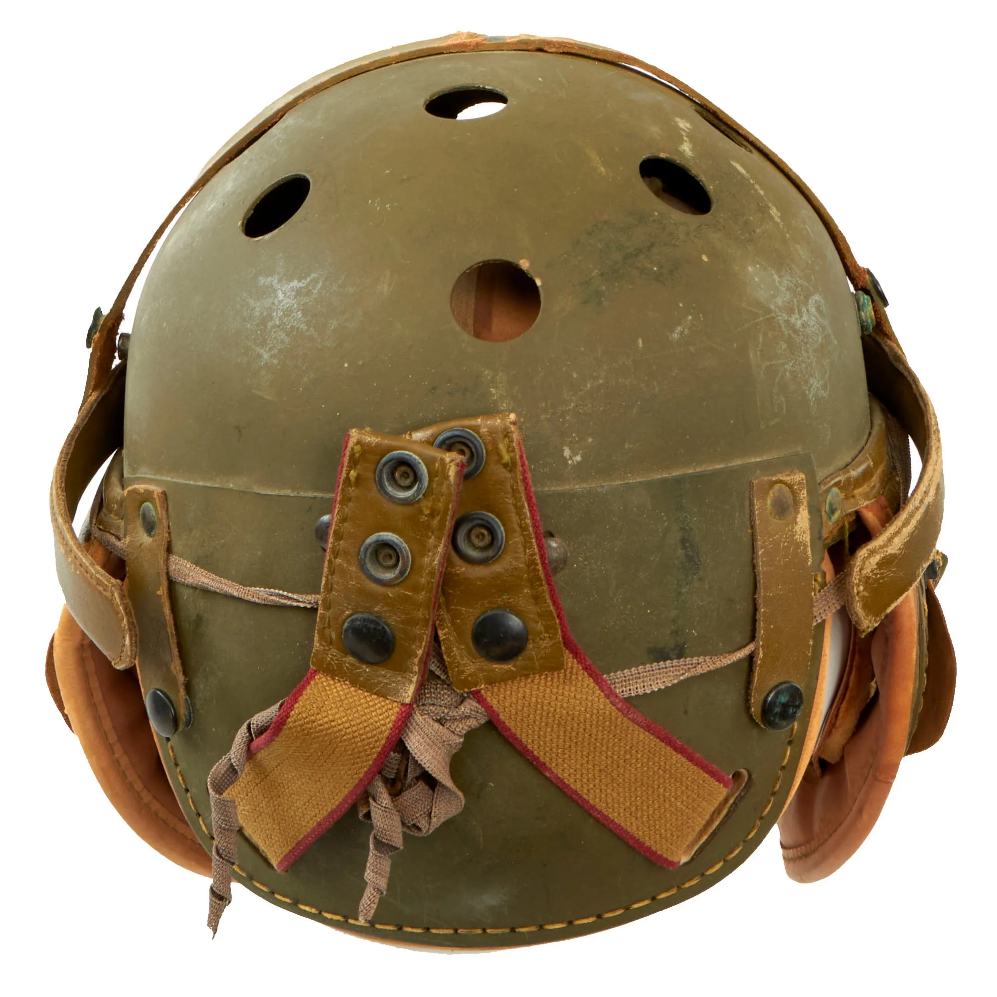 Original U.S. WWII M38 Tanker Helmet by Rawlings with Polaroid Goggles