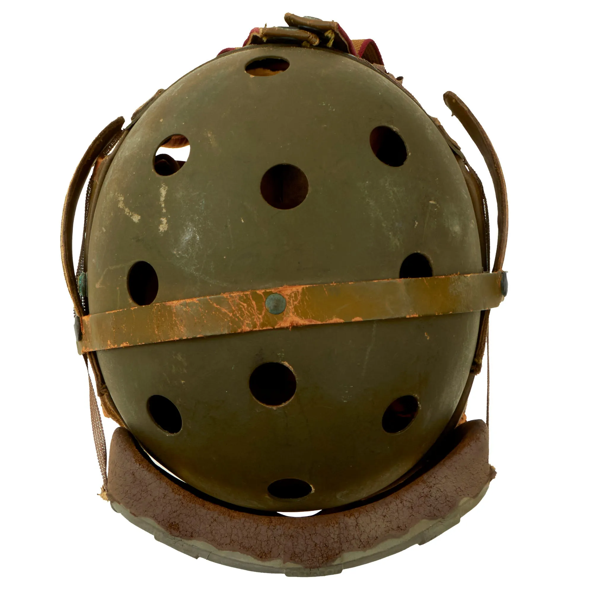 Original U.S. WWII M38 Tanker Helmet by Rawlings with Polaroid Goggles