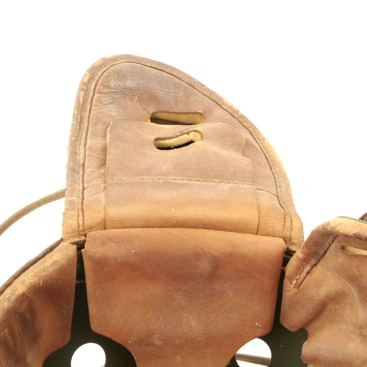 Original U.S. WWII M38 Tanker Helmet by Wilson with Type R-14 Earphones and Polaroid Goggles