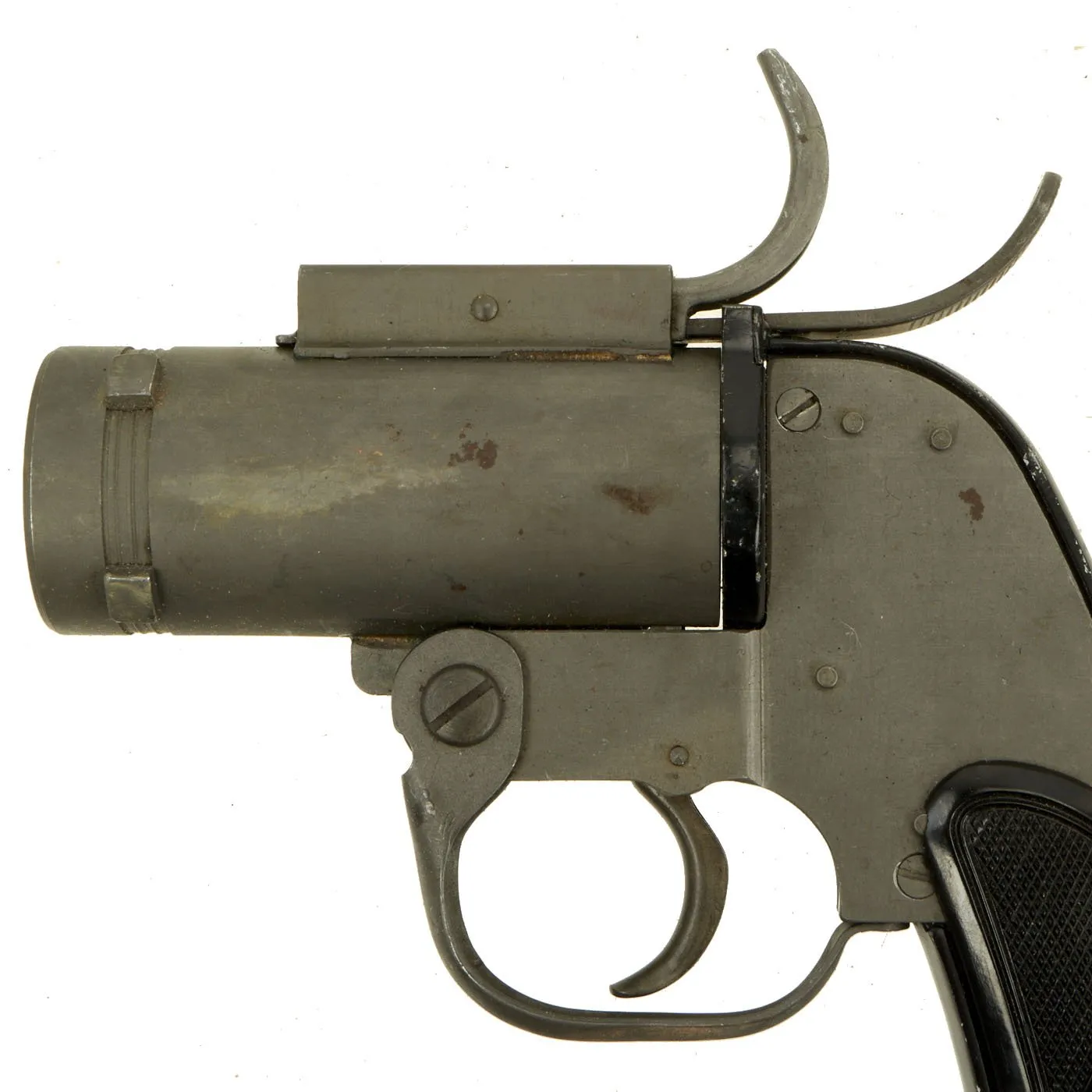 Original U.S. WWII M8 Pyrotechnic 37mm Flare Signal Pistol by Eureka Vacuum With Canadian Made Holster