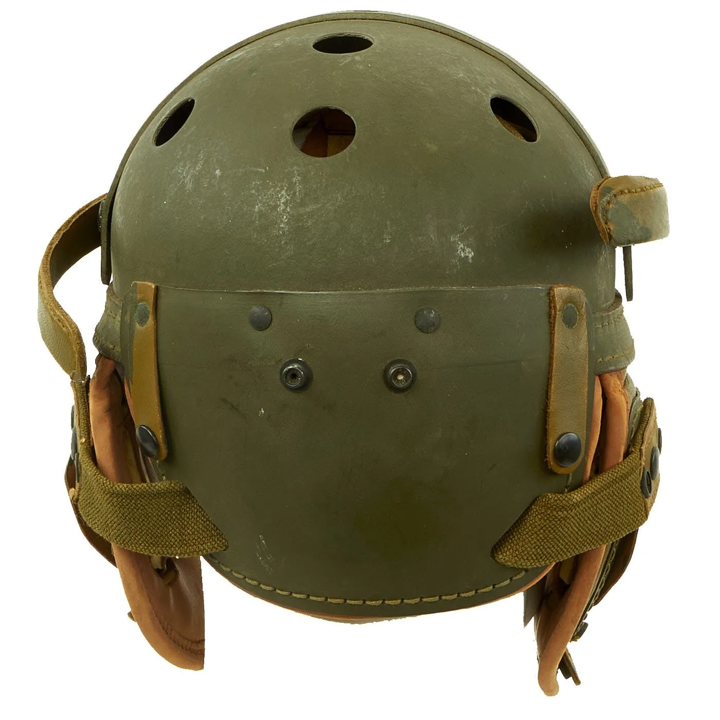 Original U.S. WWII Unissued Condition M38 Tanker Helmet by Wilson - Size 7 1/8