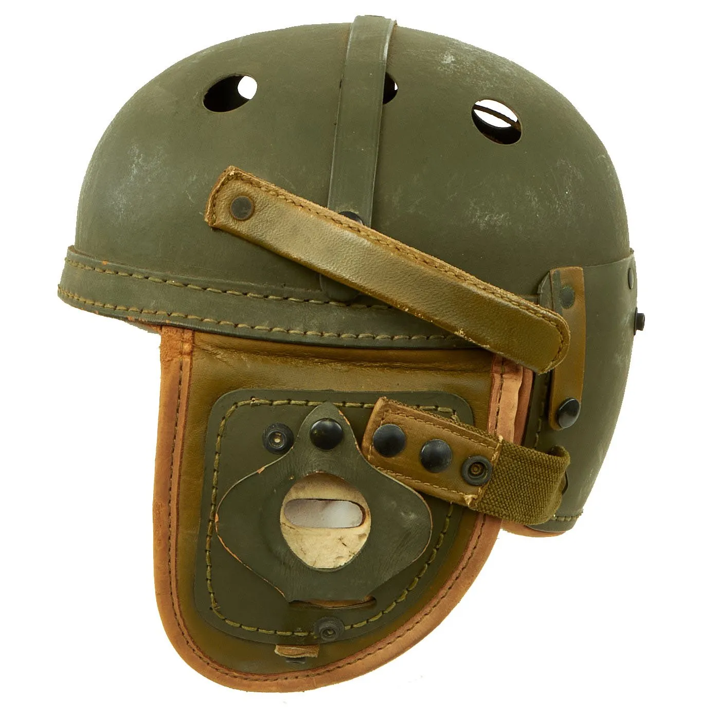 Original U.S. WWII Unissued Condition M38 Tanker Helmet by Wilson - Size 7 1/8