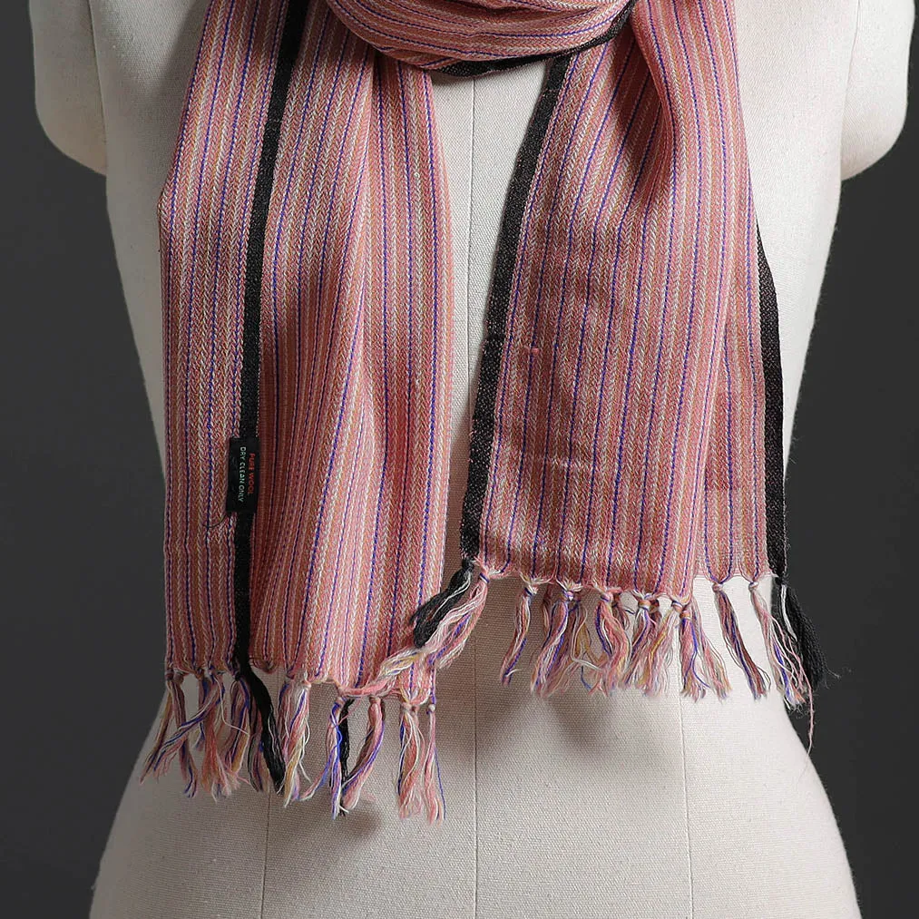 Pink - Kumaun Handwoven Pure Merino Wool Scarf 242