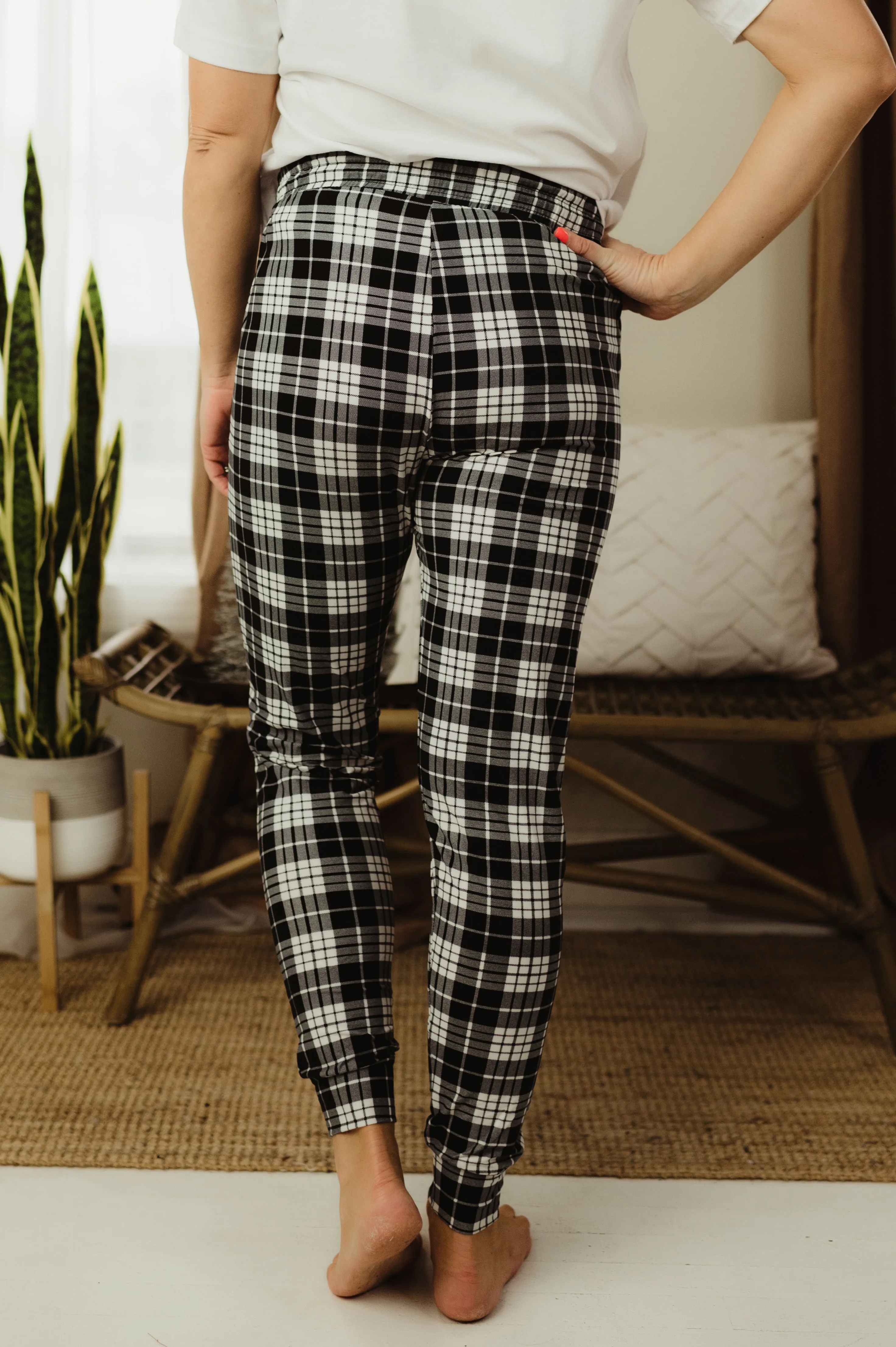 Plaid Printed Joggers