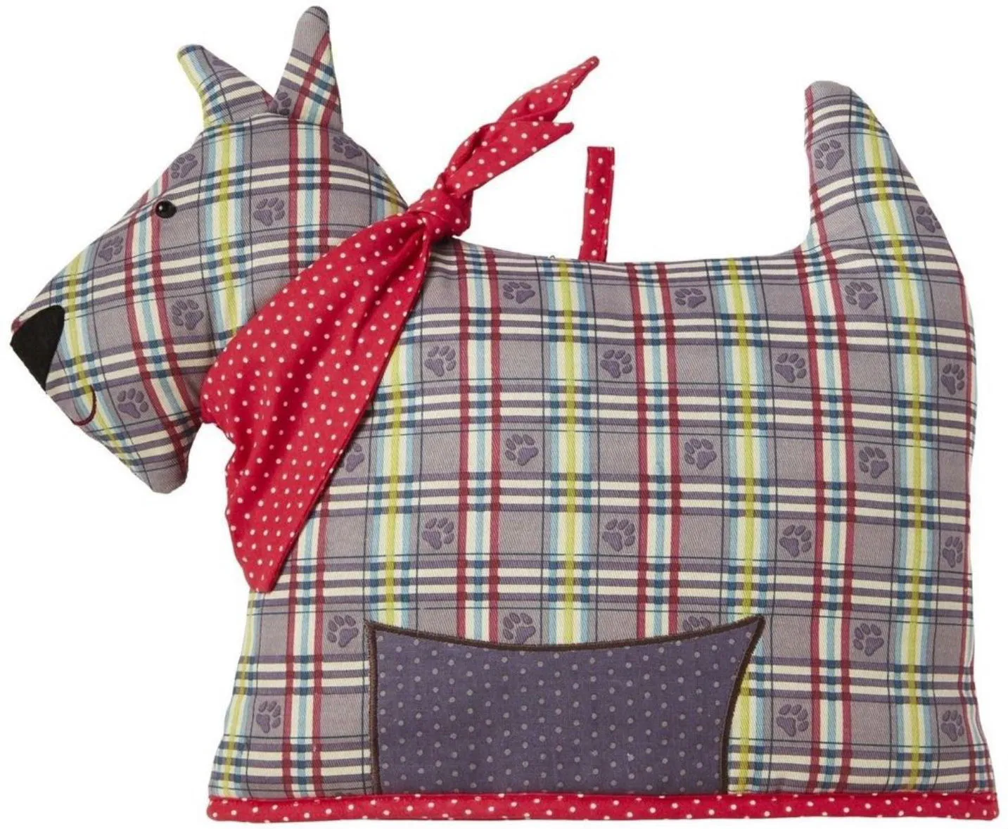 Plaid Scottie Dog Tea Cozy Padded Scotty Dog Cosy Ulster Red Polka Dot Tartan