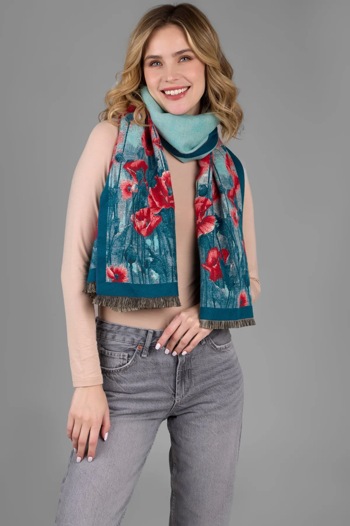 Poppy Bold Reversible Scarf