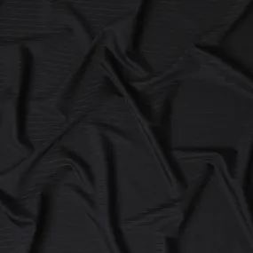 Premium Charcoal Pinstripe Blended Wool Fabric-D17547