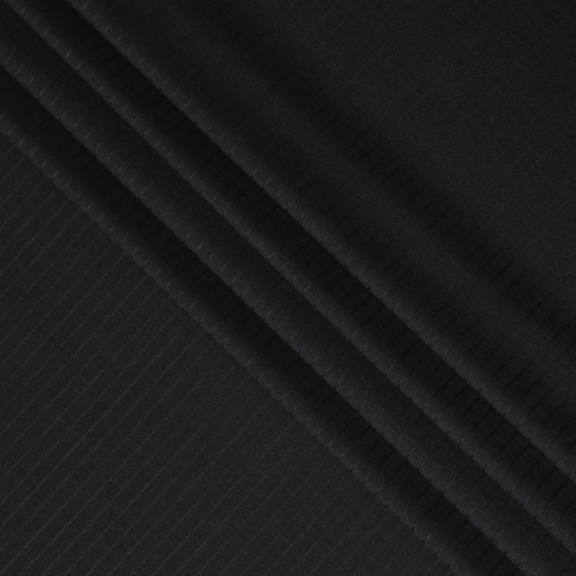 Premium Charcoal Pinstripe Blended Wool Fabric-D17547