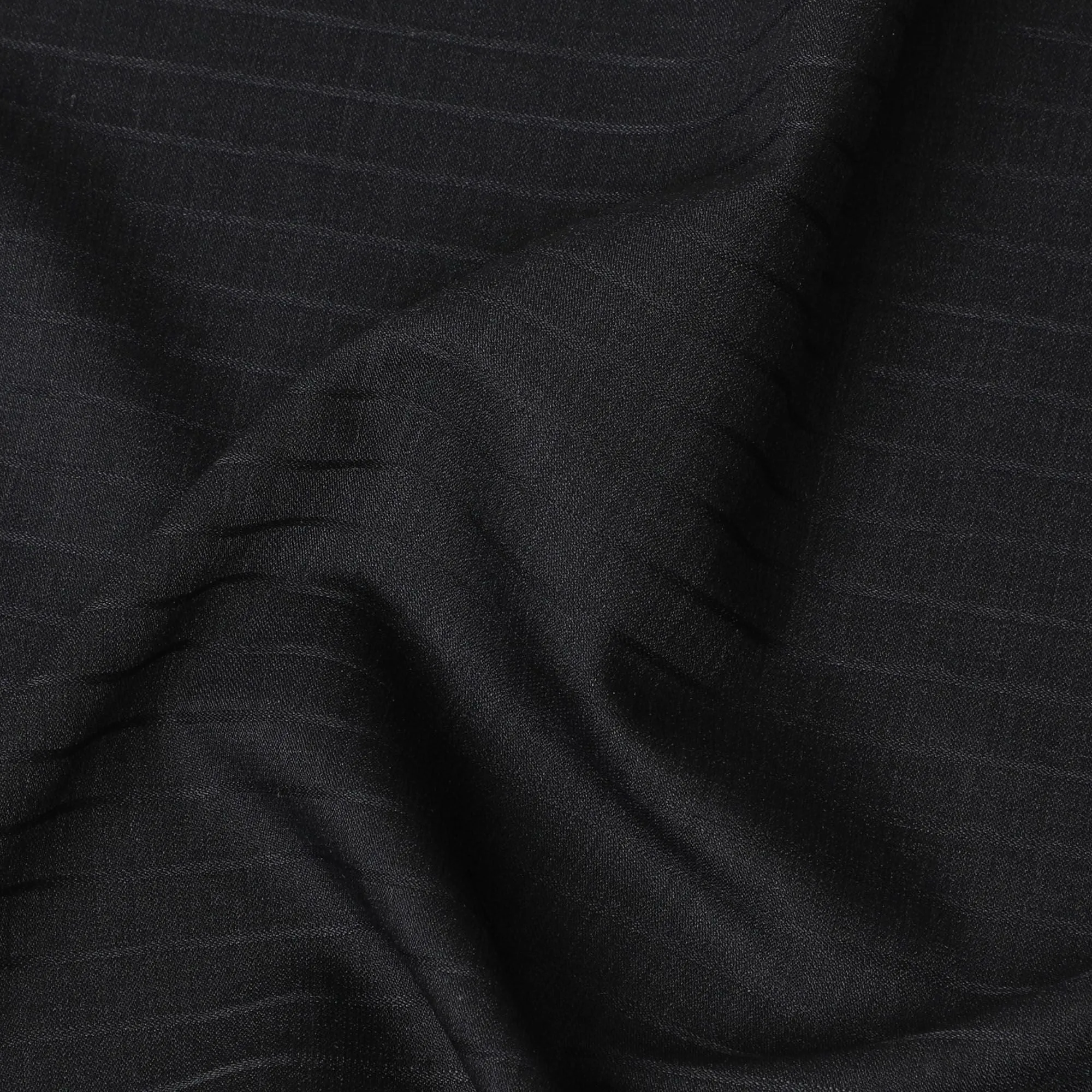 Premium Charcoal Pinstripe Blended Wool Fabric-D17547