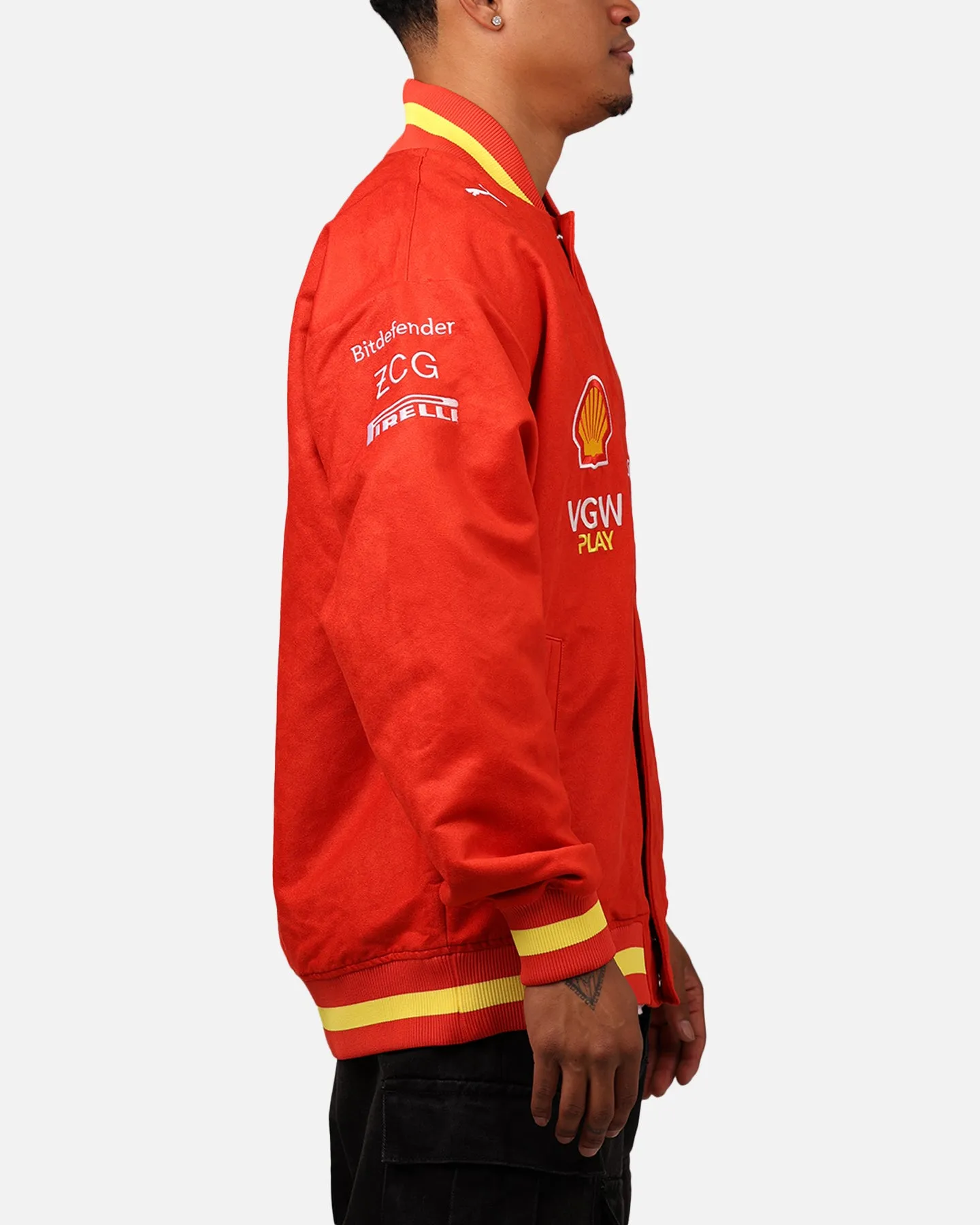 Puma X Scuderia Ferrari Full Zip Varsity Jacket Red