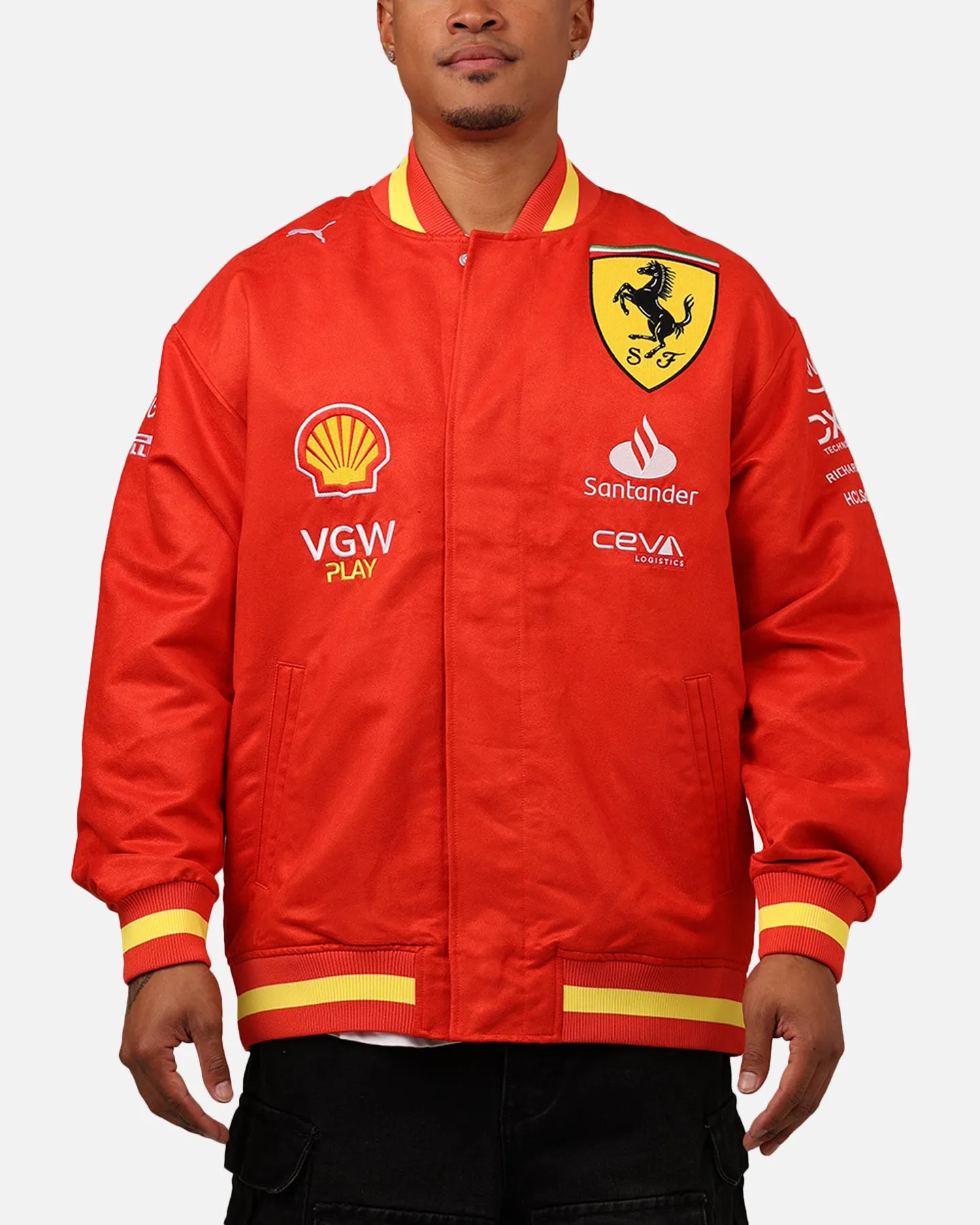 Puma X Scuderia Ferrari Full Zip Varsity Jacket Red