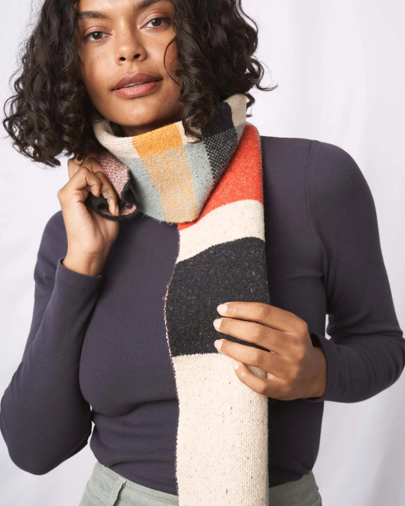 Recycled Colorblock Scarf