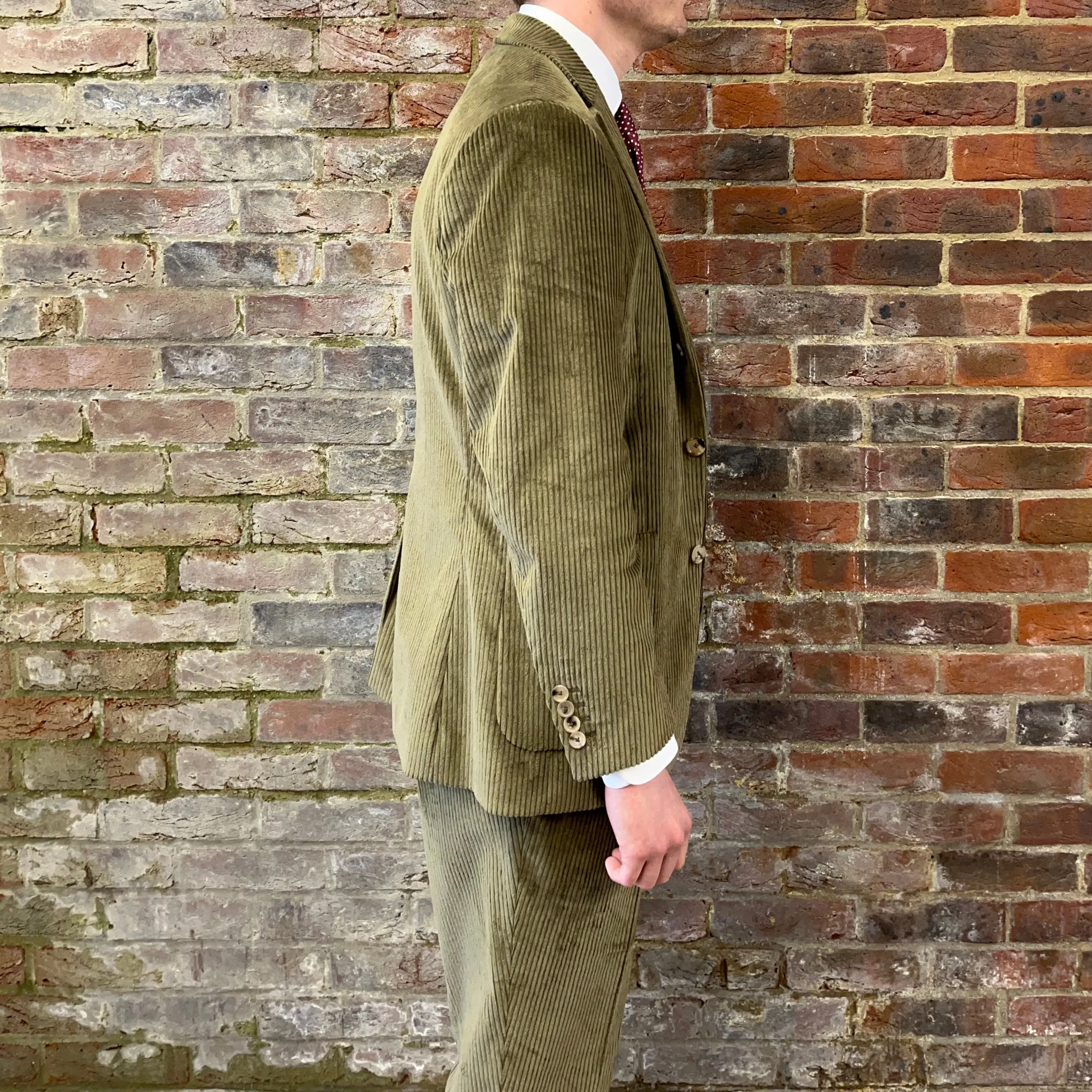 Regent - 'Terrence' Suit - Olive Green Coniston 5-Wale Cotton Corduroy 400g