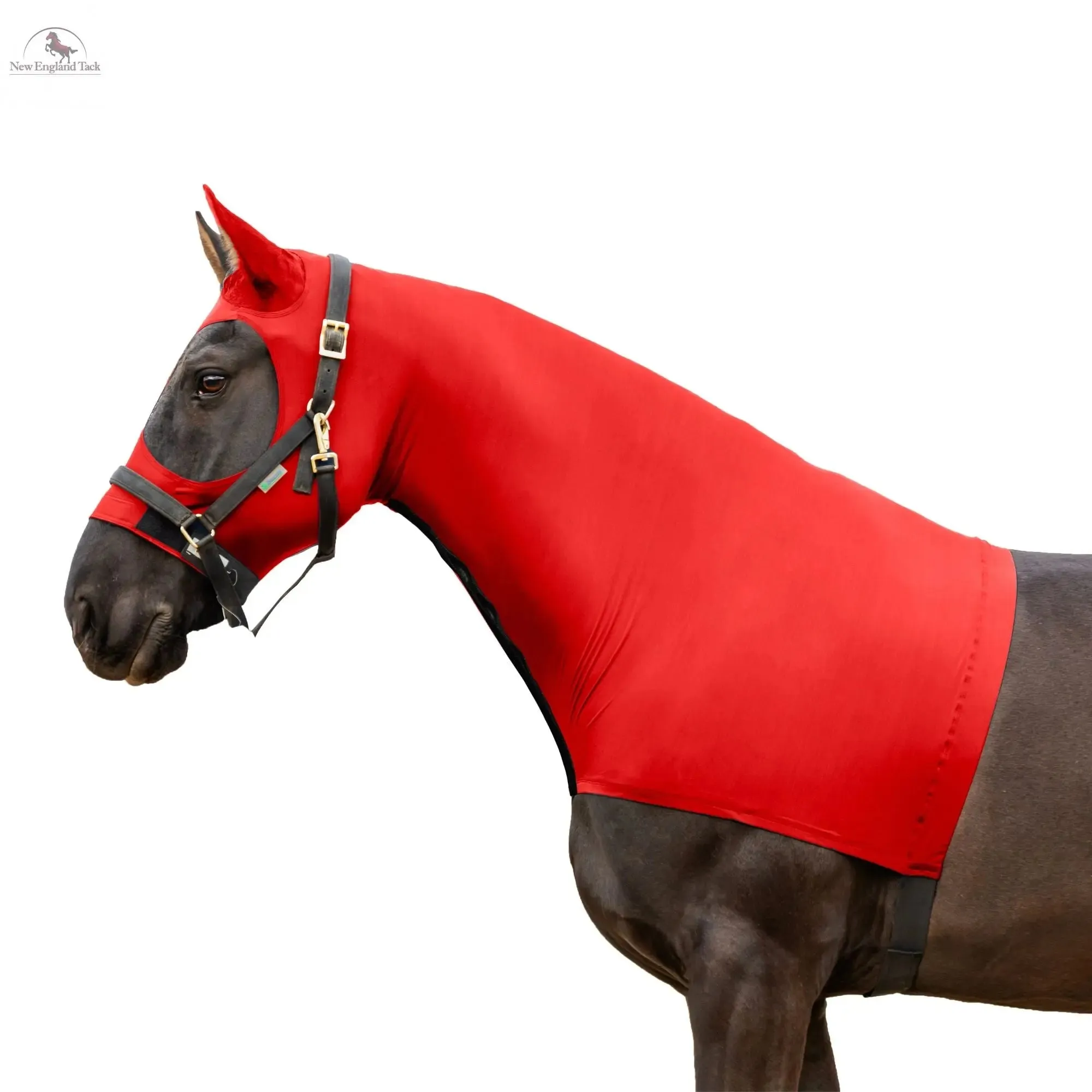 Resistance Horse Hood Slinky Lycra Zippered Mane Braid Shoulder Guard