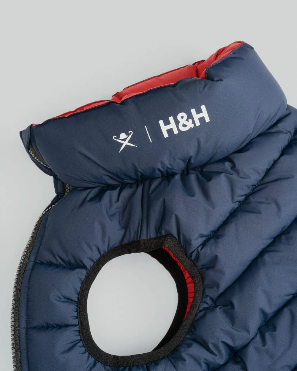 Reversible Dog Puffer Jacket - Navy & Berry