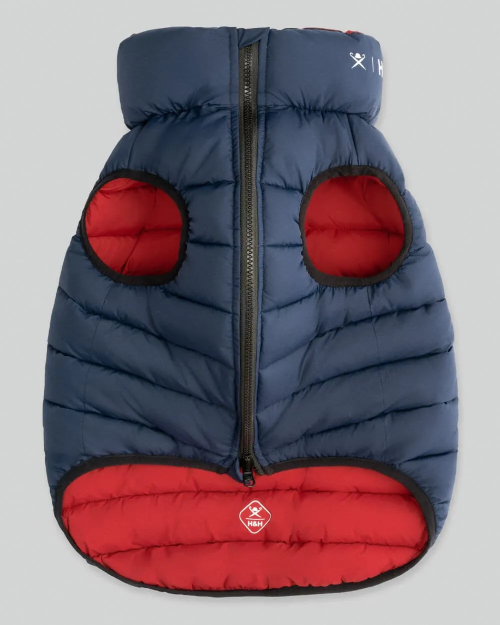 Reversible Dog Puffer Jacket - Navy & Berry