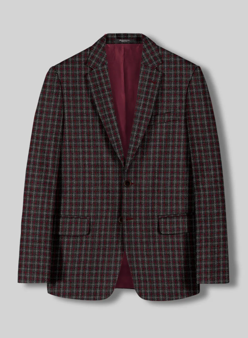 Sartori Ambrogio Red Check Soft Tweed Jacket