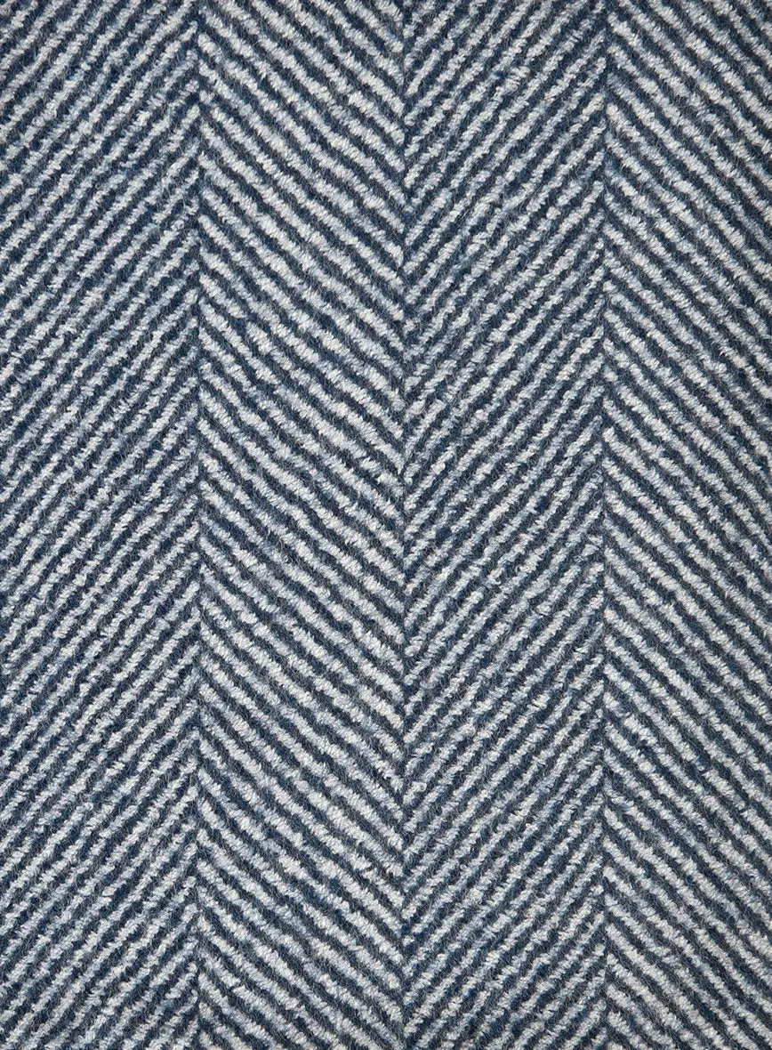 Sartori Anselmo Blue Herringbone Soft Tweed Jacket