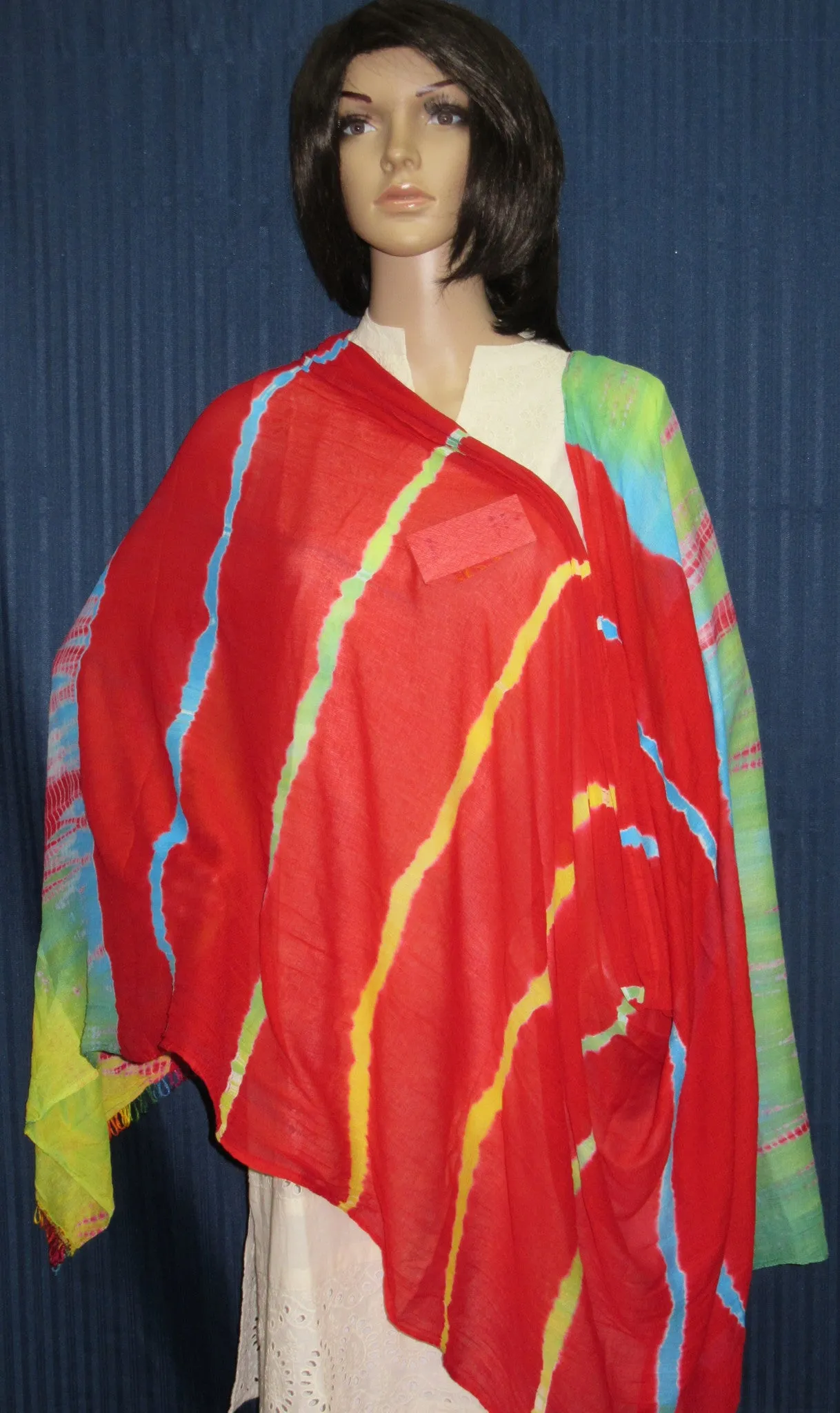 Scarf 6050 Tie Dye Georgette Lehria Dupatta Chuni Shawl Wrap