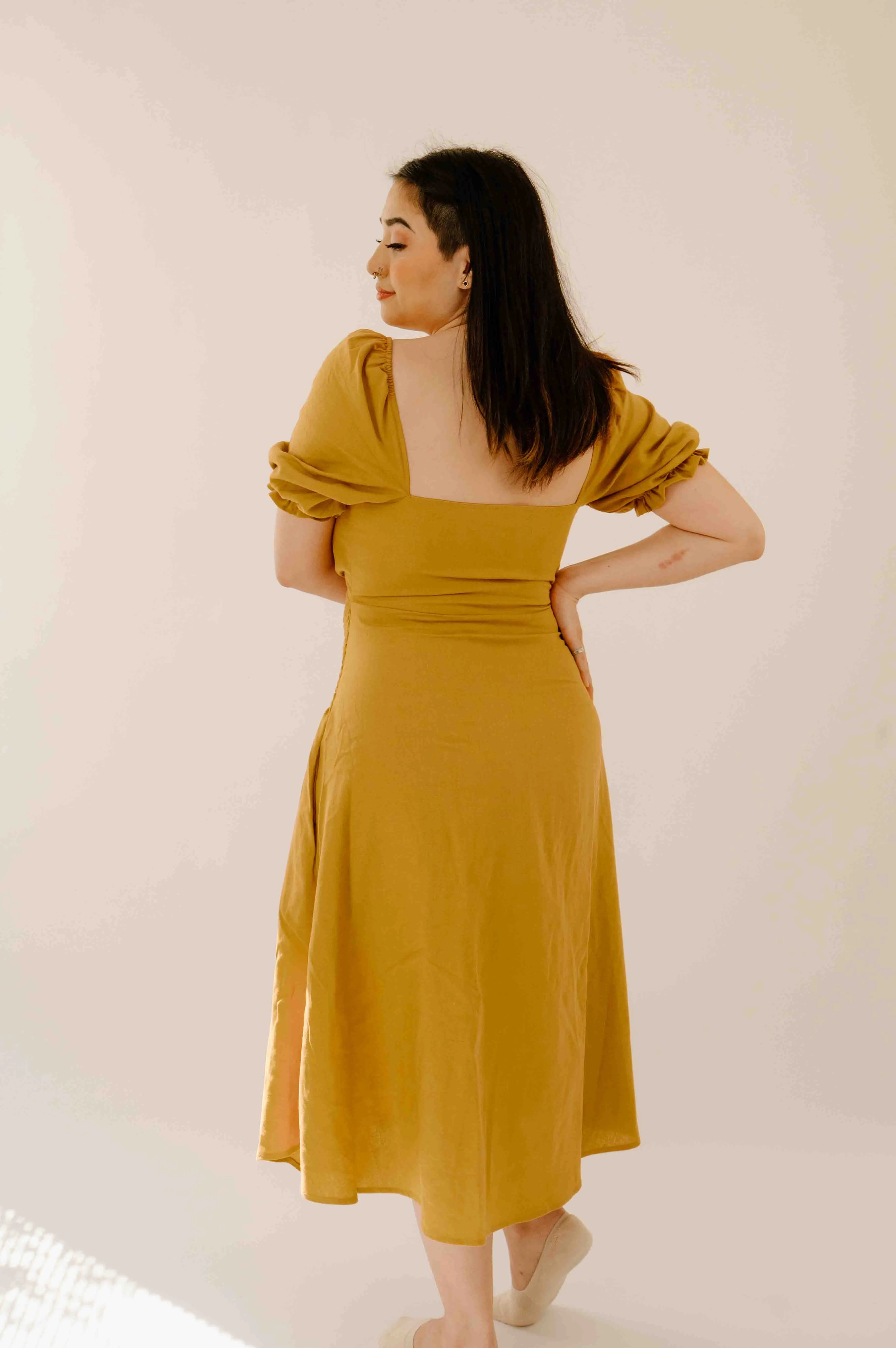 Selena Dress in Mustard