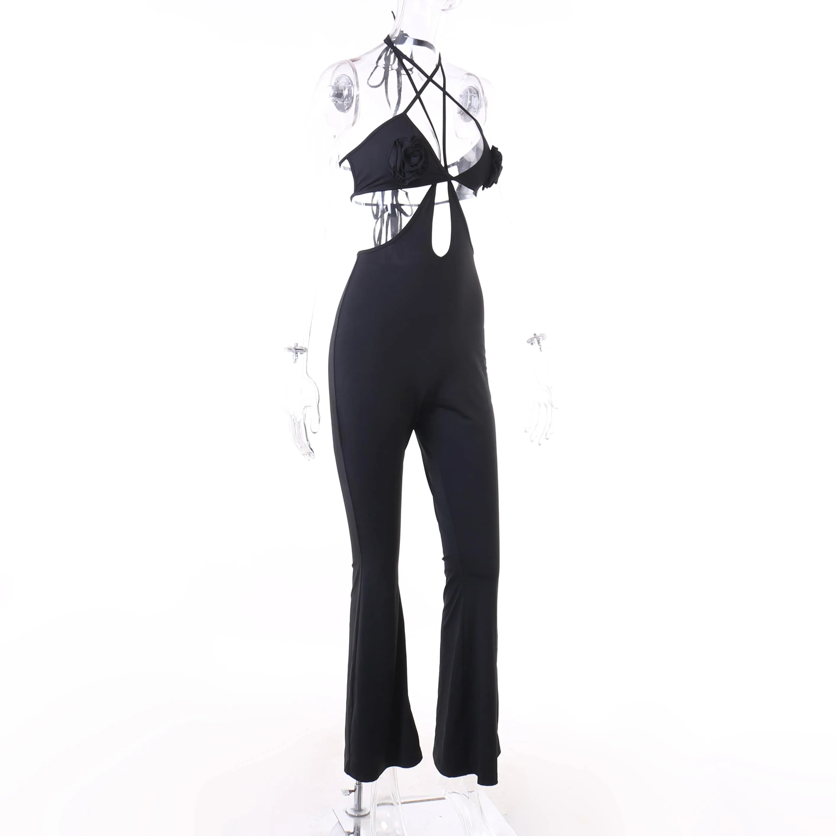 Sexy Flare Pant & Halter Neck Top Set