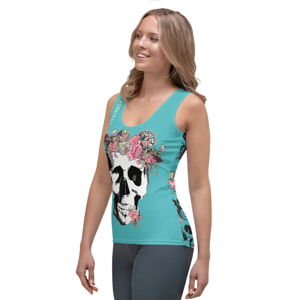 Skull   Flower Ladies Tank