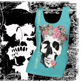 Skull   Flower Ladies Tank