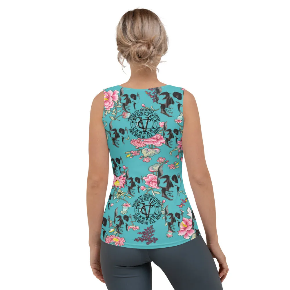 Skull   Flower Ladies Tank