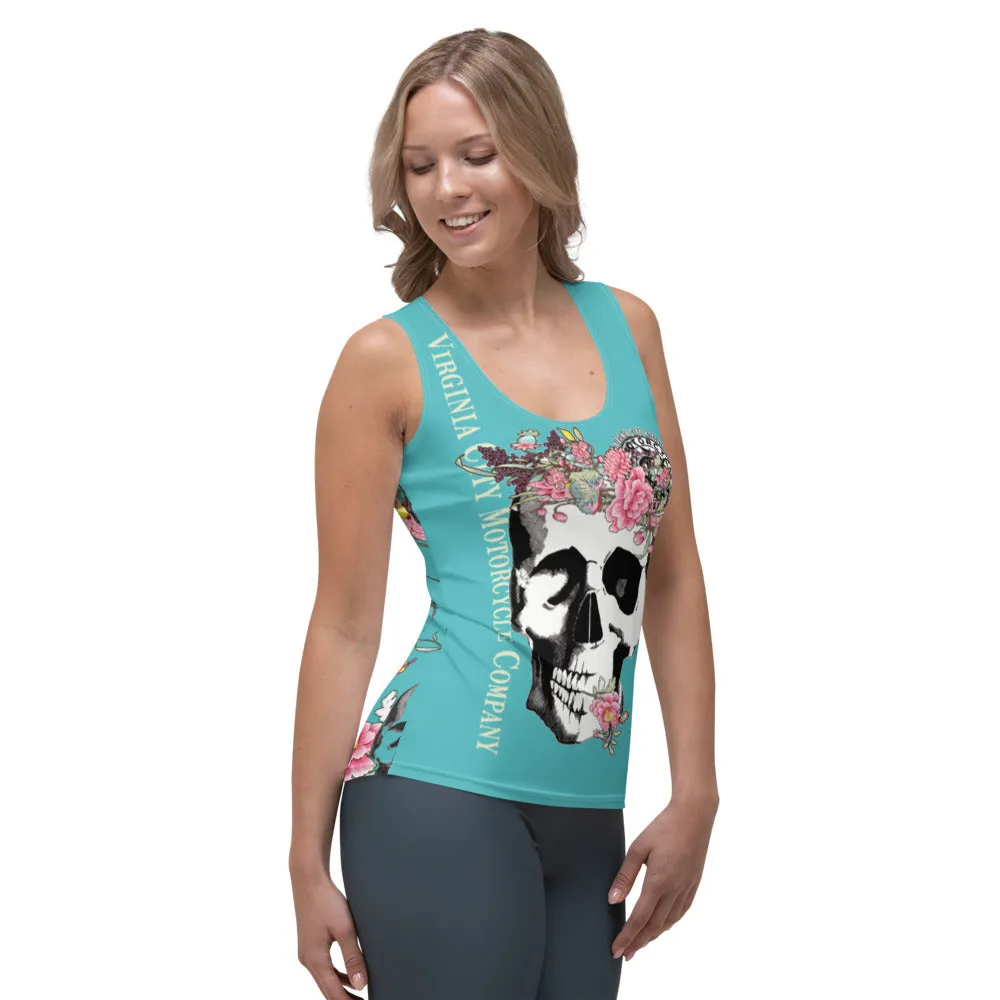 Skull   Flower Ladies Tank