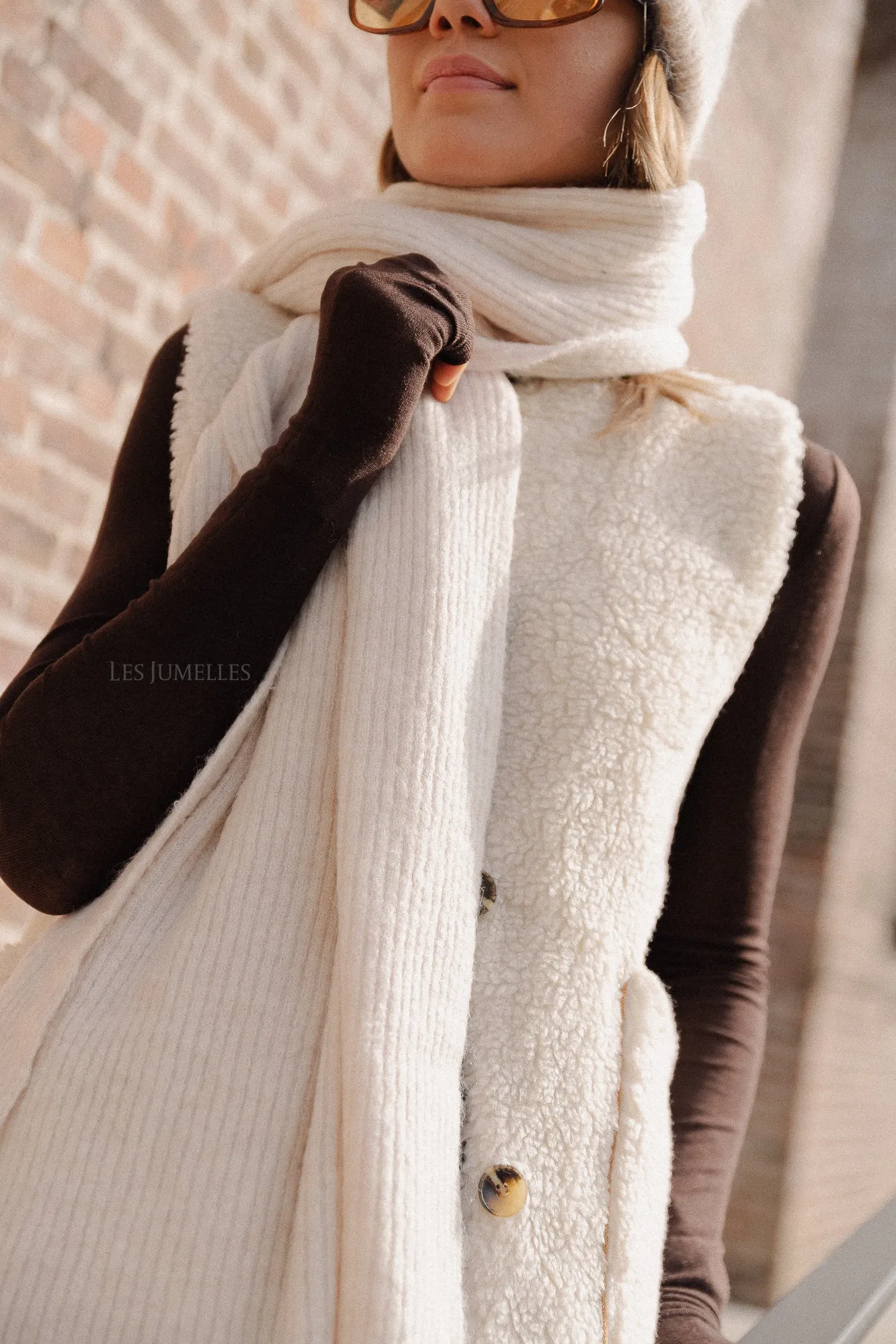 SLFMaline knit scarf birch melange