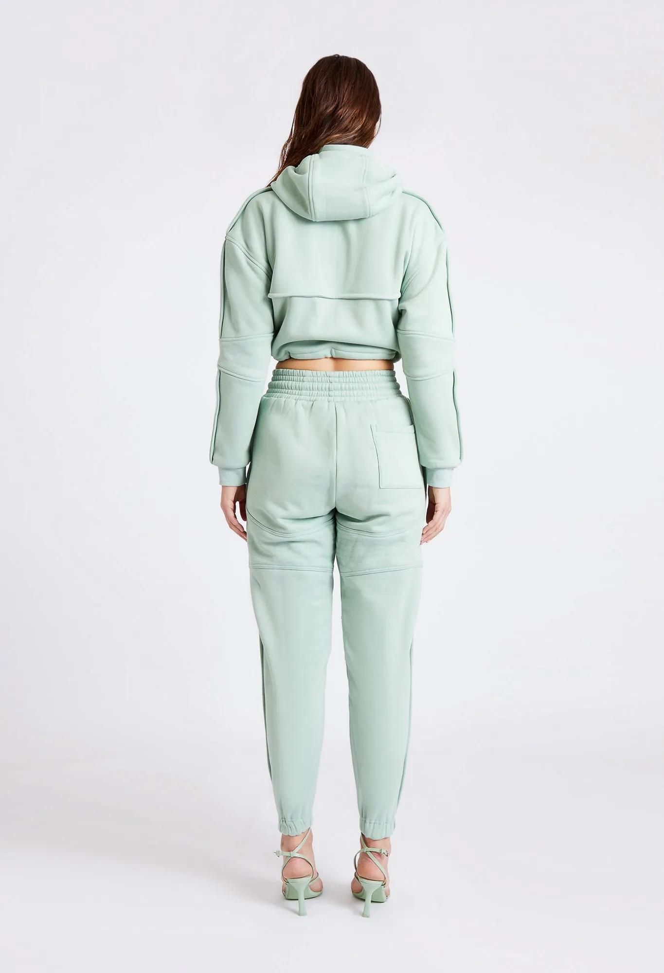 Slim Quilted Leg Joggers - Frosted Mint