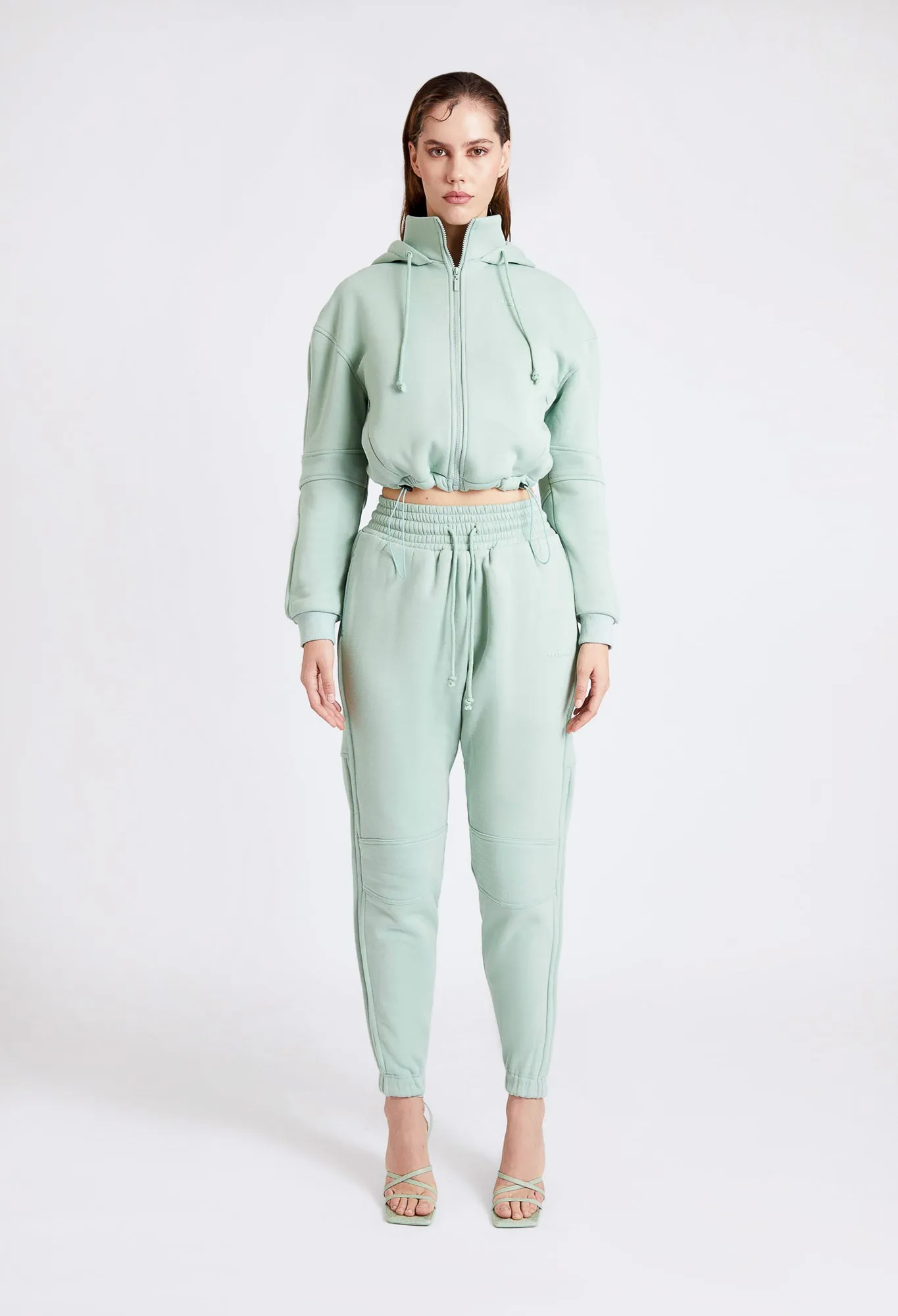 Slim Quilted Leg Joggers - Frosted Mint