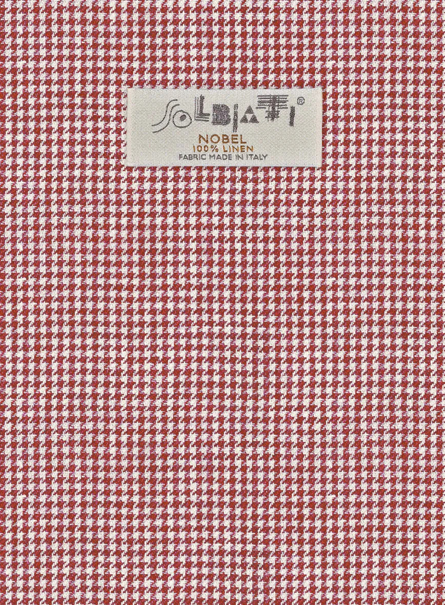 Solbiati Wine Houndstooth Linen Jacket