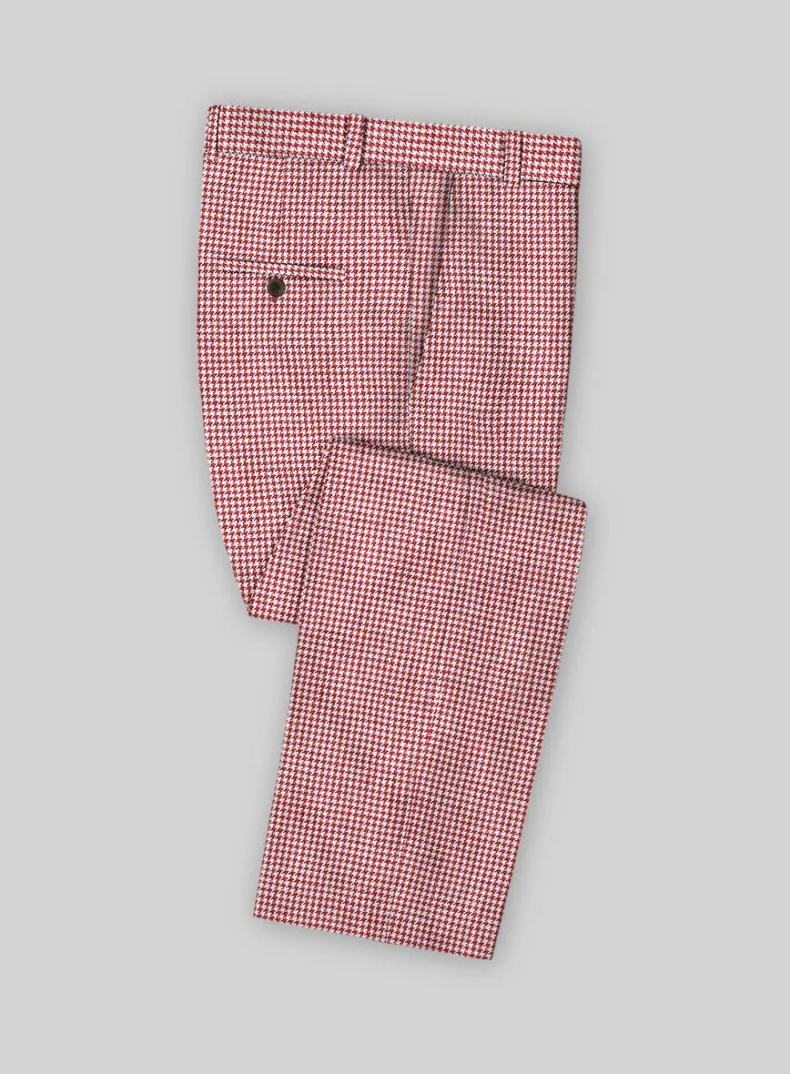 Solbiati Wine Houndstooth Linen Suit