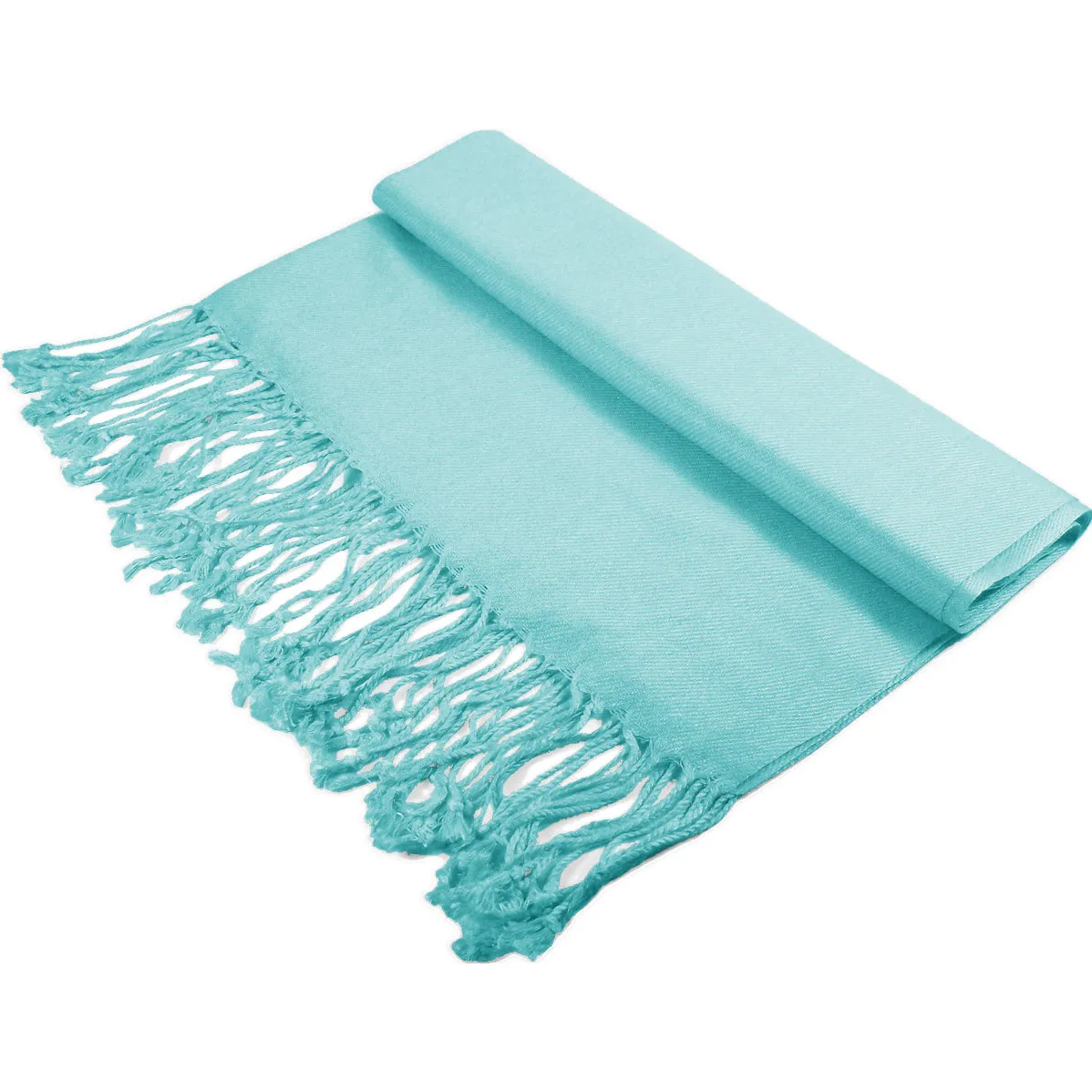 Solid Light Turquoise Pashmina Scarves