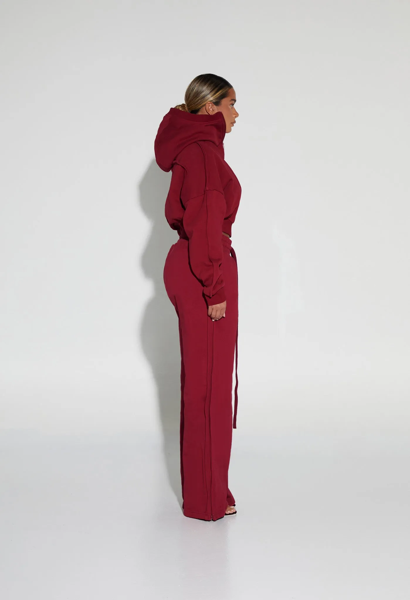 Straight Leg Sweatpants - Fine Wine