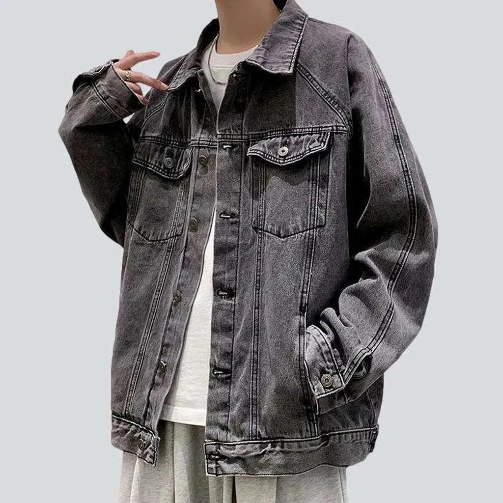 Street men's jean jacket