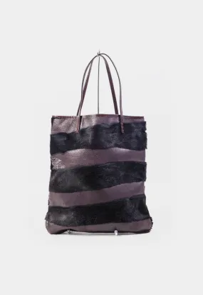 STRIPE FUR TOTE