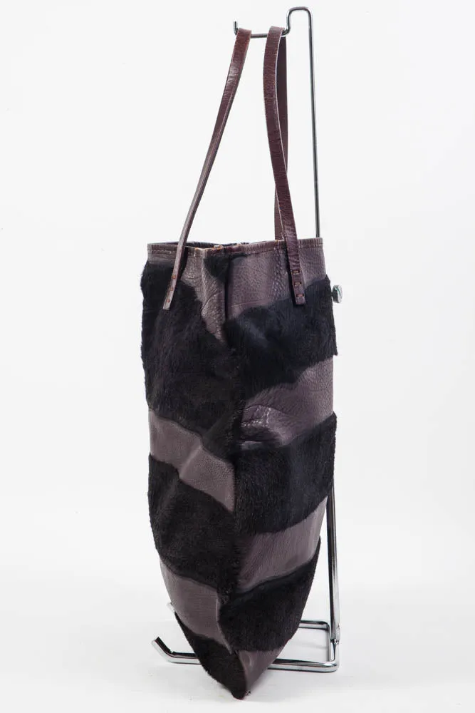 STRIPE FUR TOTE