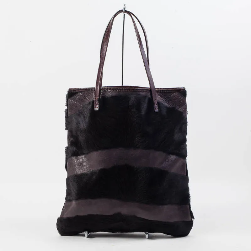 STRIPE FUR TOTE